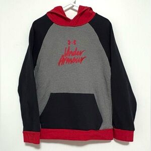 Under Armour Kids Black, Red, and Gray Hoodie